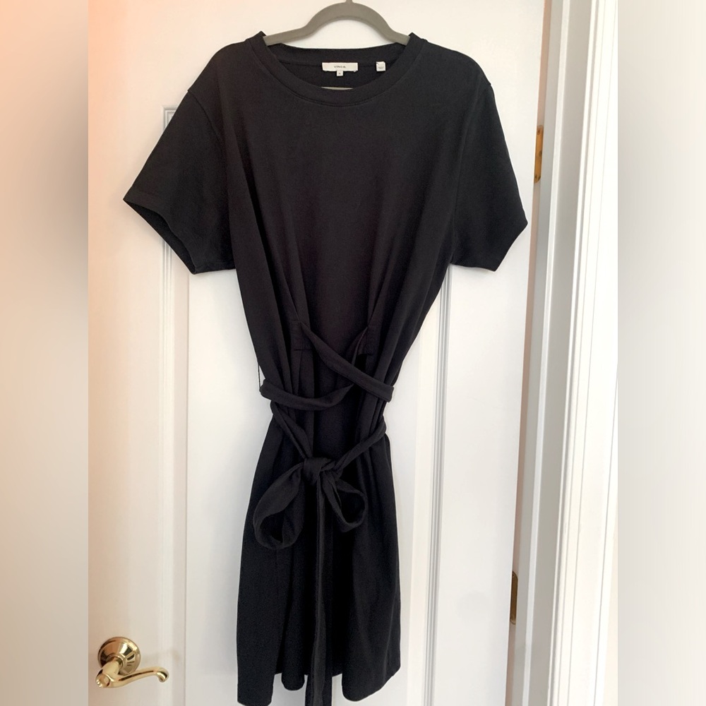 Vince navy shirt dress